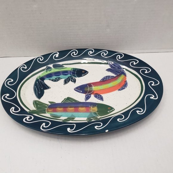 SALMON 2001 Julie Ueland for Harry & David Platter - Picture 2 of 15